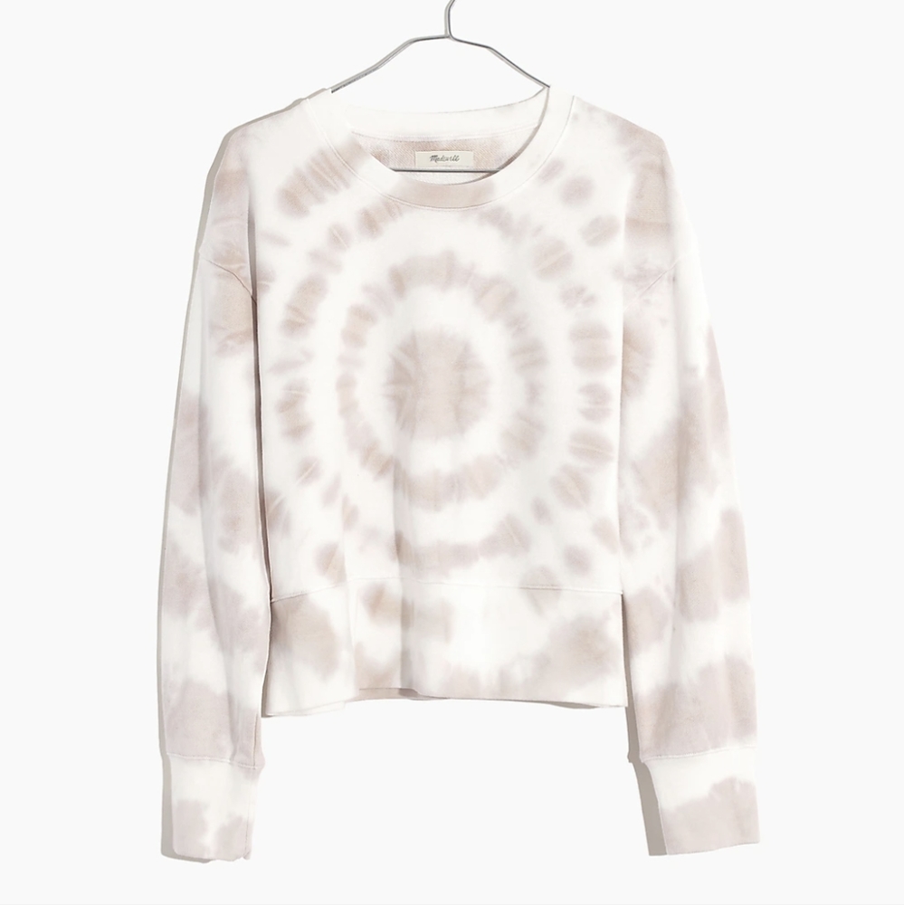 Madewell Tie-dye Cropped Crew neck Sweatshirt Size Medium
